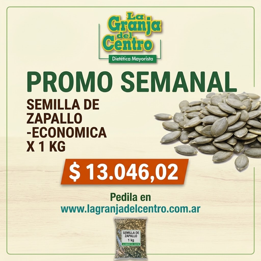 Ofertas y Promociones Semillas de Zapallo Economica x 1 kg promo semanal